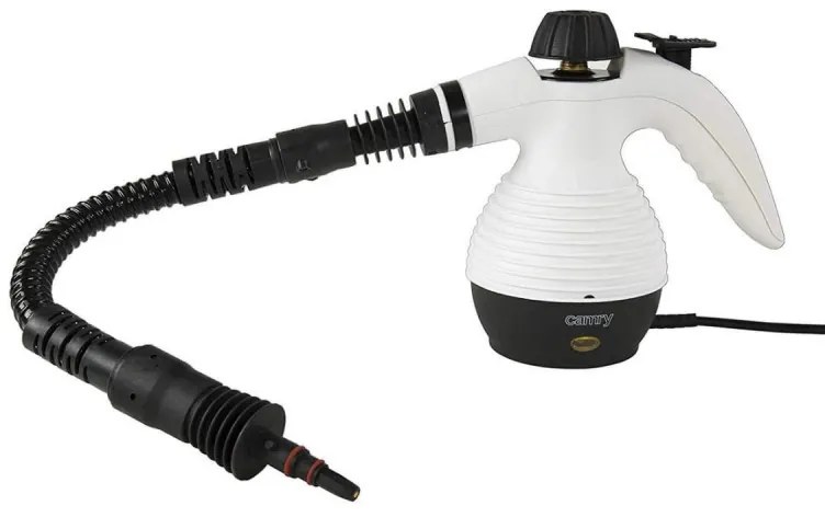 Dispozitiv curatare cu aburi Camry CR 7021, 1050 W, 350 ml, 3,5 bar, Alb/Negru