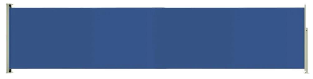 Copertina laterala retractabila de terasa, albastru, 140x600 cm Albastru, 140 x 600 cm