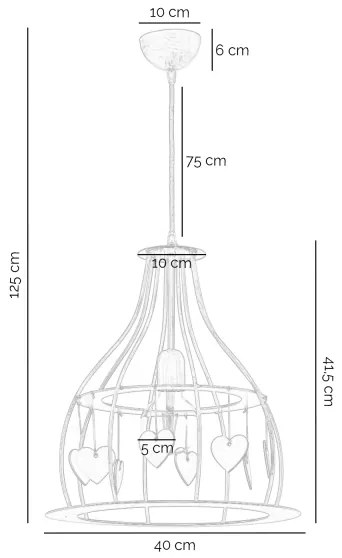 Lustră pe cablu ONLI LEONILDE 1xE27/15W/230V bej
