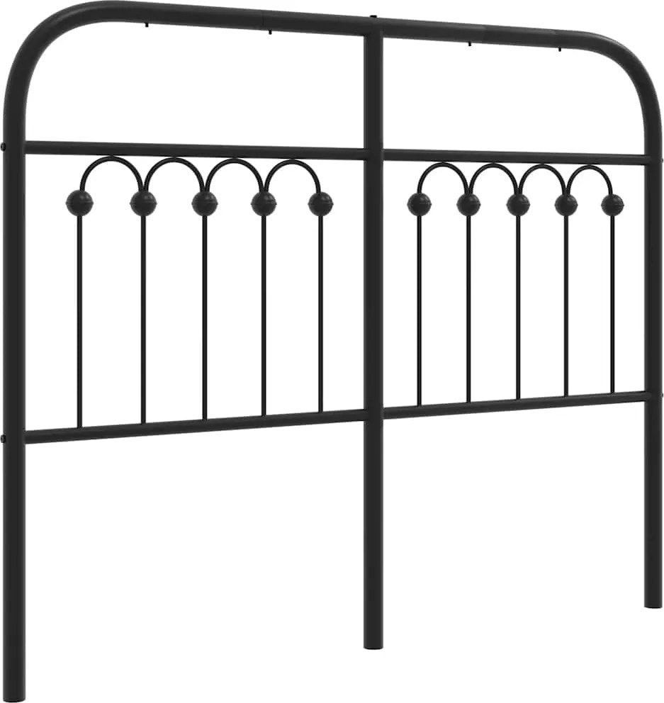 vidaXL Tăblie de pat de schimb metalică, negru, 120 cm
