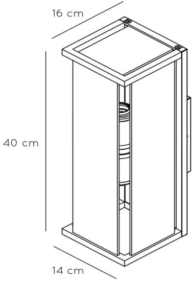 Lucide 27883/02/30 - Aplica perete exterior CLAIRE 2xE27/15W/230V