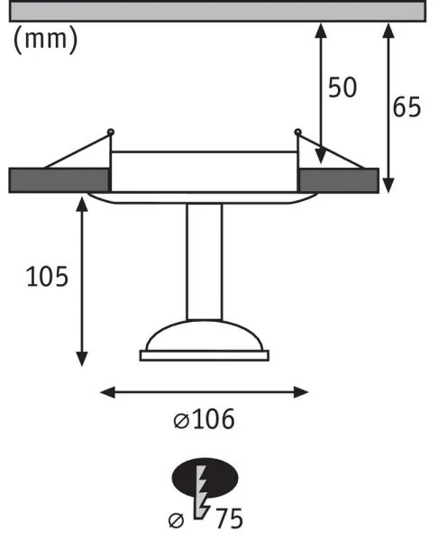 Paulmann 93591 - LED/2,5W Plafonieră GLINT 230V