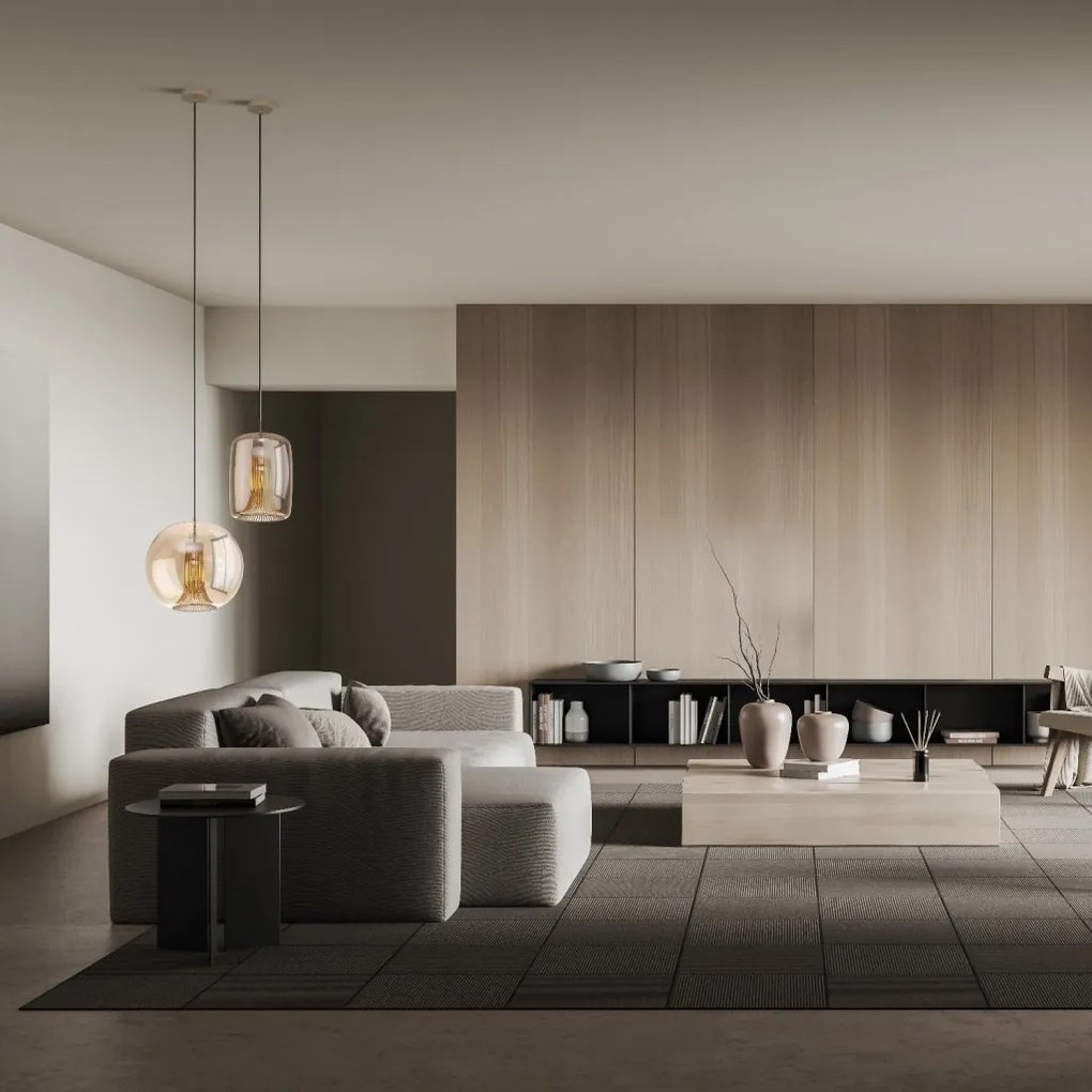 Lustra, Pendul design modern KRISS auriu/ bronz