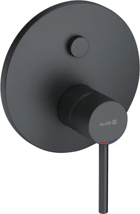 Baterie cada dus incastrata Kludi Bozz Push negru monocomanda