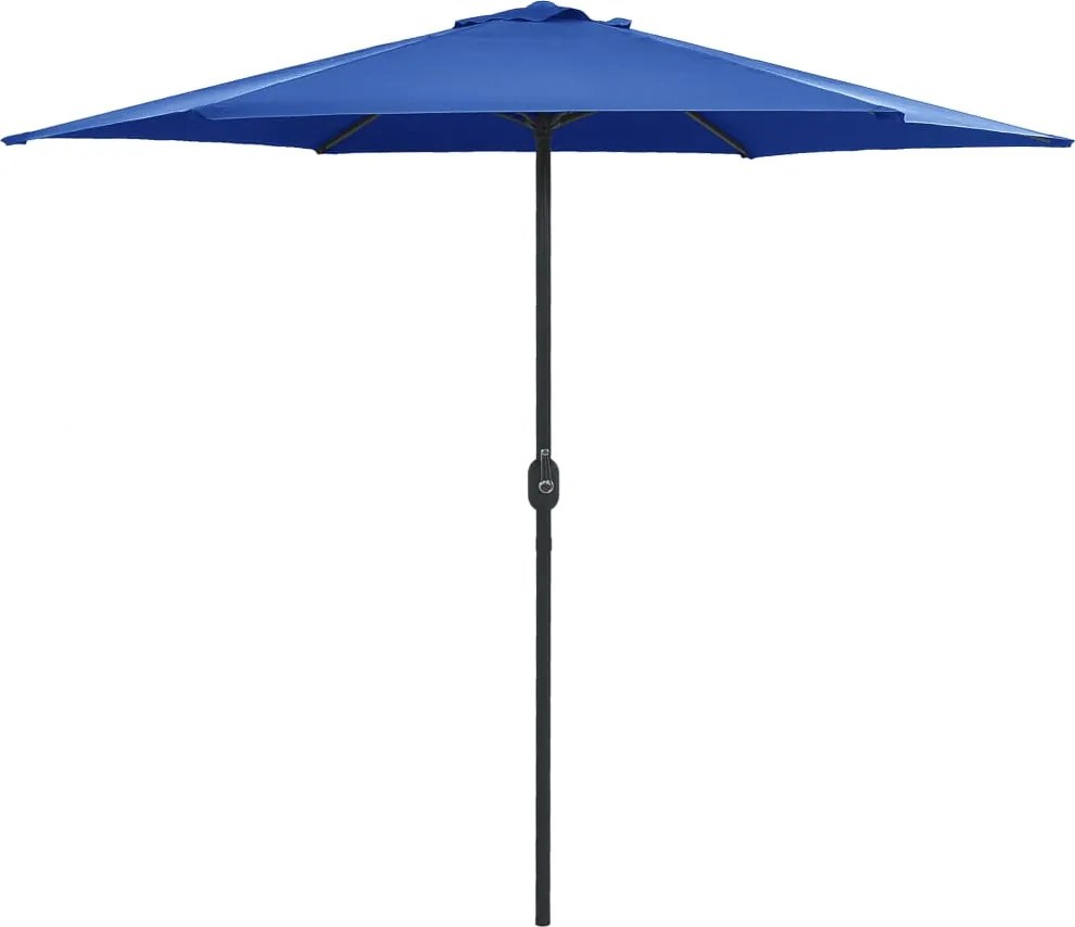 vidaXL Umbrelă soare de grădină stâlp aluminiu albastru azur 270x246cm