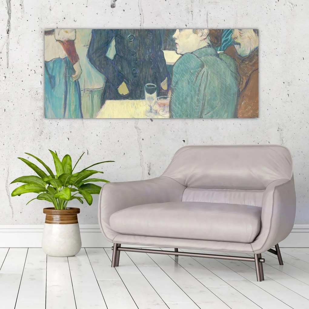 Tablou - Henri de Toulouse-Lautrec, A Corner of the Moulin de la Galette, reproducere (120x50 cm)