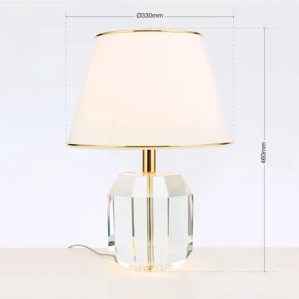 Lampă de masă Orion LA 4-1208 ALEXIS 1xE27/60W/230V crem/auriu/transparent