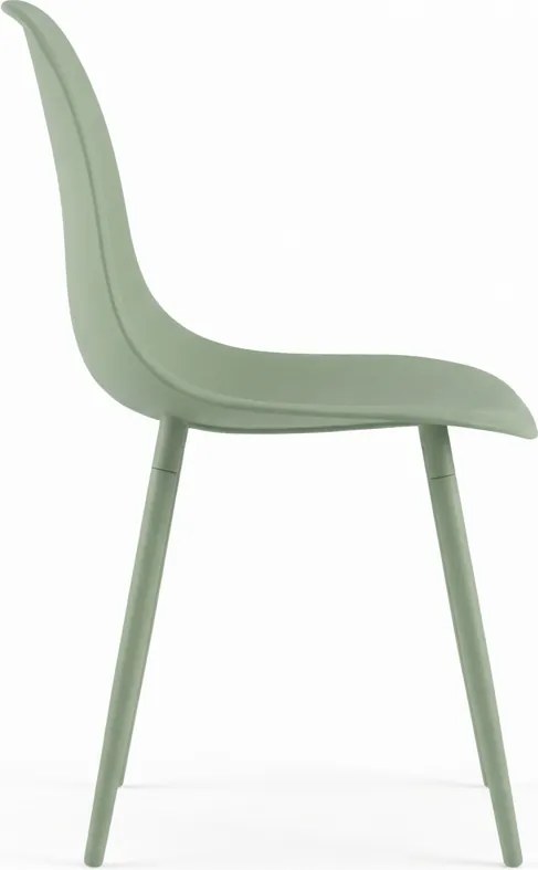 Set 2 bucati scaune din plastic OSAKA, verde deschis