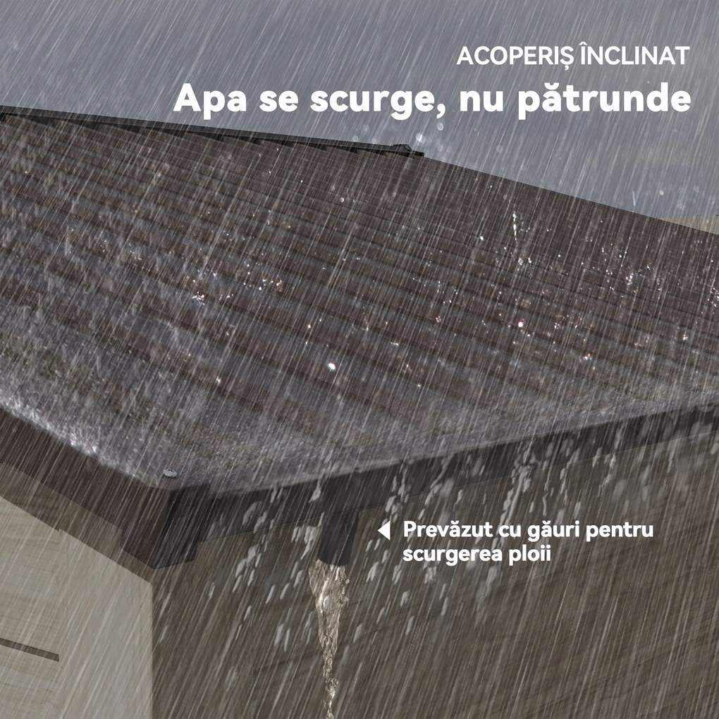 Outsunny Magazie de Grădină din Oțel cu Uși Glisante Duble 236x196x208 cm | Aosom Romania