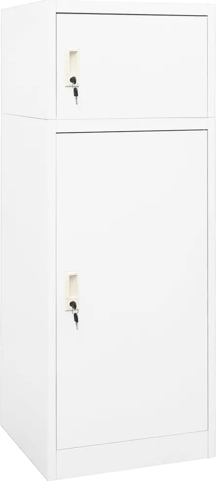 vidaXL Dulap pentru șa, alb, 53x53x140 cm, oțel