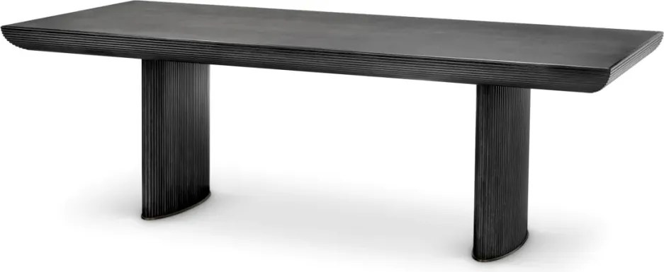 Masa Dining din Lemn, MDF furniruit, Gri Carbune, Winston 230x100cm