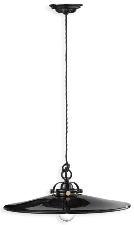 Pendul ceramic design retro realizat manual B-W