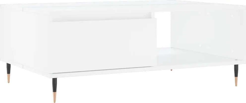 vidaXL Masă de cafea, alb, 90x60x35 cm, lemn compozit