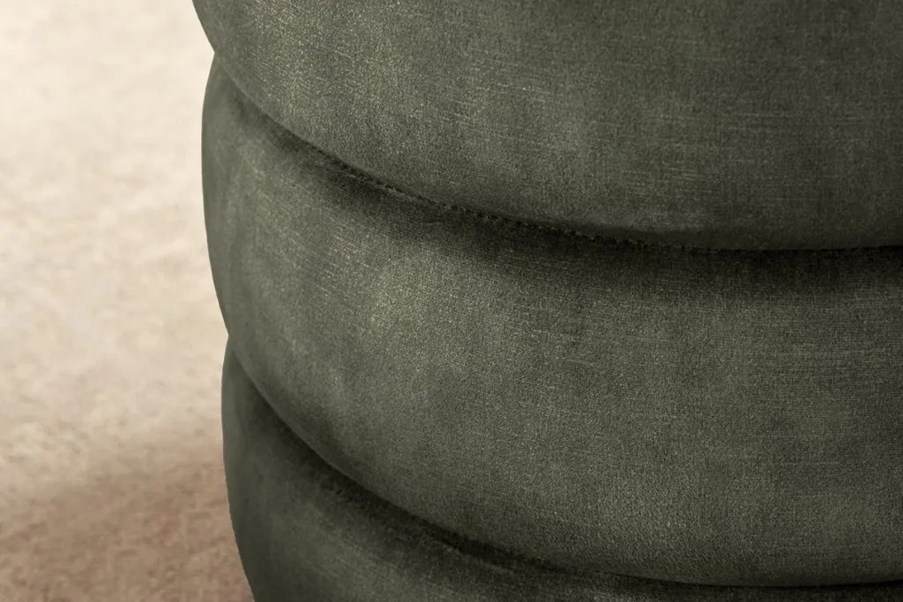 Taburete cu spatiu de depozitare, Catifea Verde, VOQUE 50cm