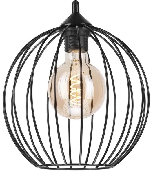 Lustră pe cablu ZOYA 1xE27/60W/230V neagră