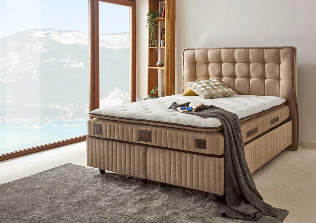Saltea cu Arcuri Majesty, 180x200 cm, Topper Inclus