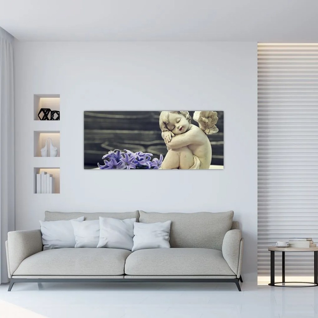 Tablou - Înger cu floare (120x50 cm)