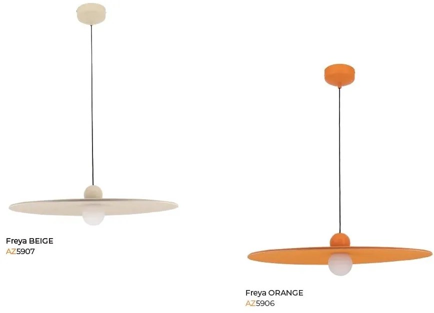 Lustra LED suspendata design decorativ FREYA 60 bej