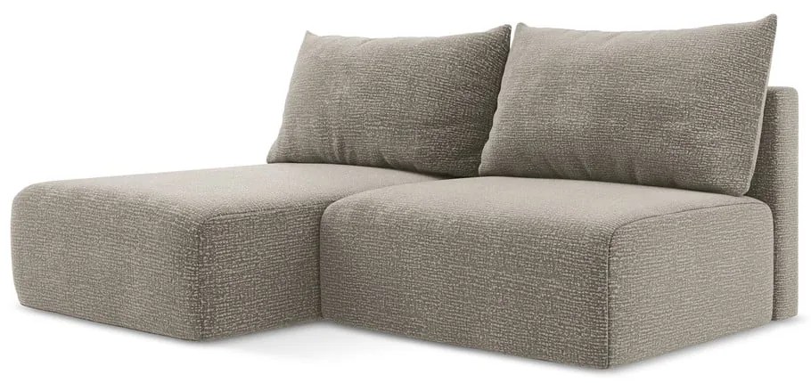 Colțar bej extensibil/cu spațiu de depozitare (cu colț pe partea stângă) Kalena – Makamii