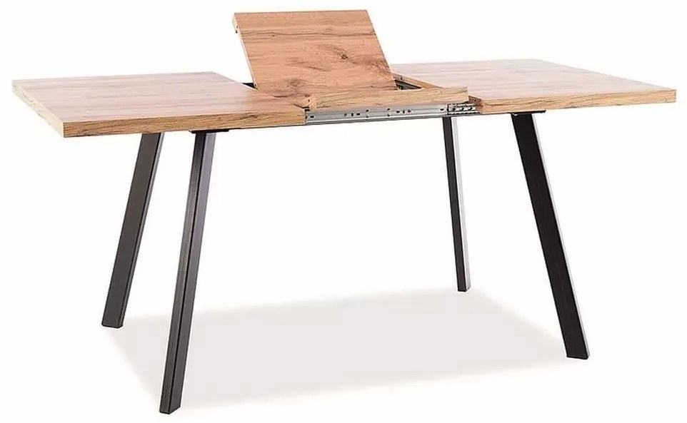 Masă de bucătărie Kubelis, stejar artisan / negru
