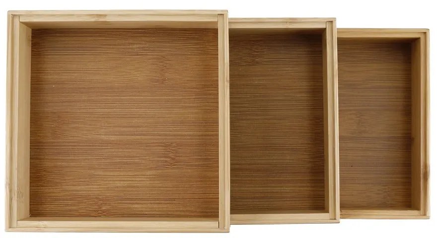 Organizatoare de sertare din bambus în set de 3 Copco - Kitchen Craft