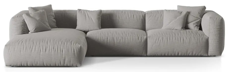 Colțar modular gri deschis (cu colț pe partea stângă ) Martina – Micadoni Home