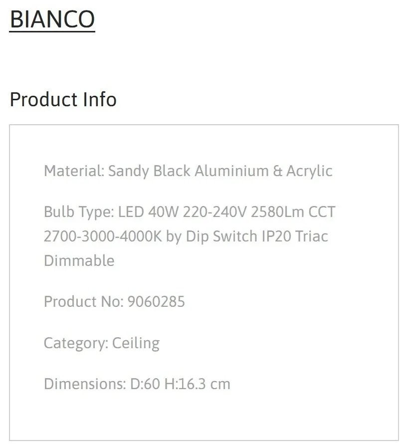 Plafoniera LED design modern BIANCO 40Watt, NVL-9060285