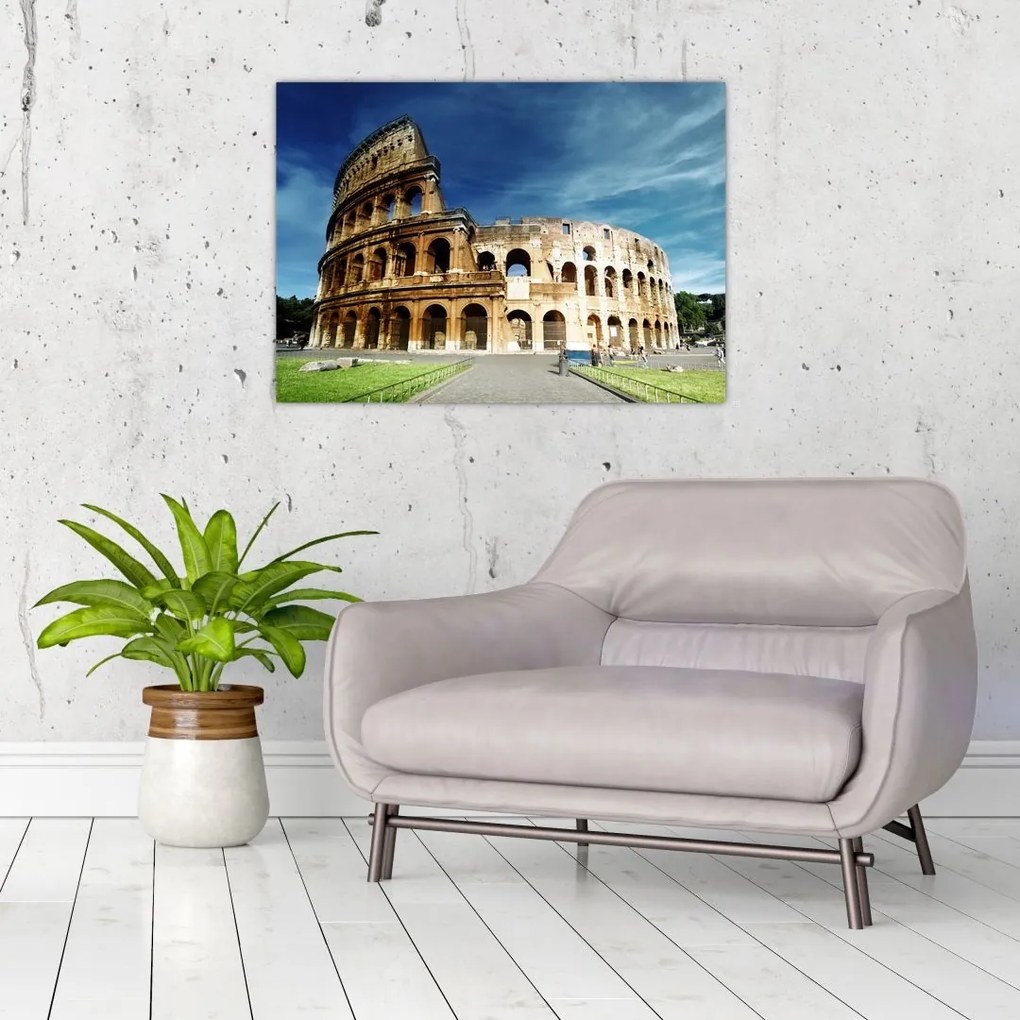 Tablou pe sticlă - Colosseum din Roma, Italia (70x50 cm)