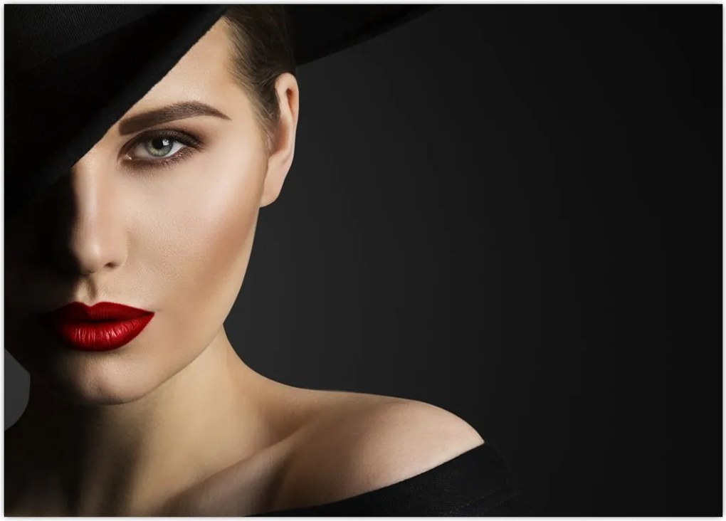 Tablou - Portretul femeii cu pălărie (70x50 cm)