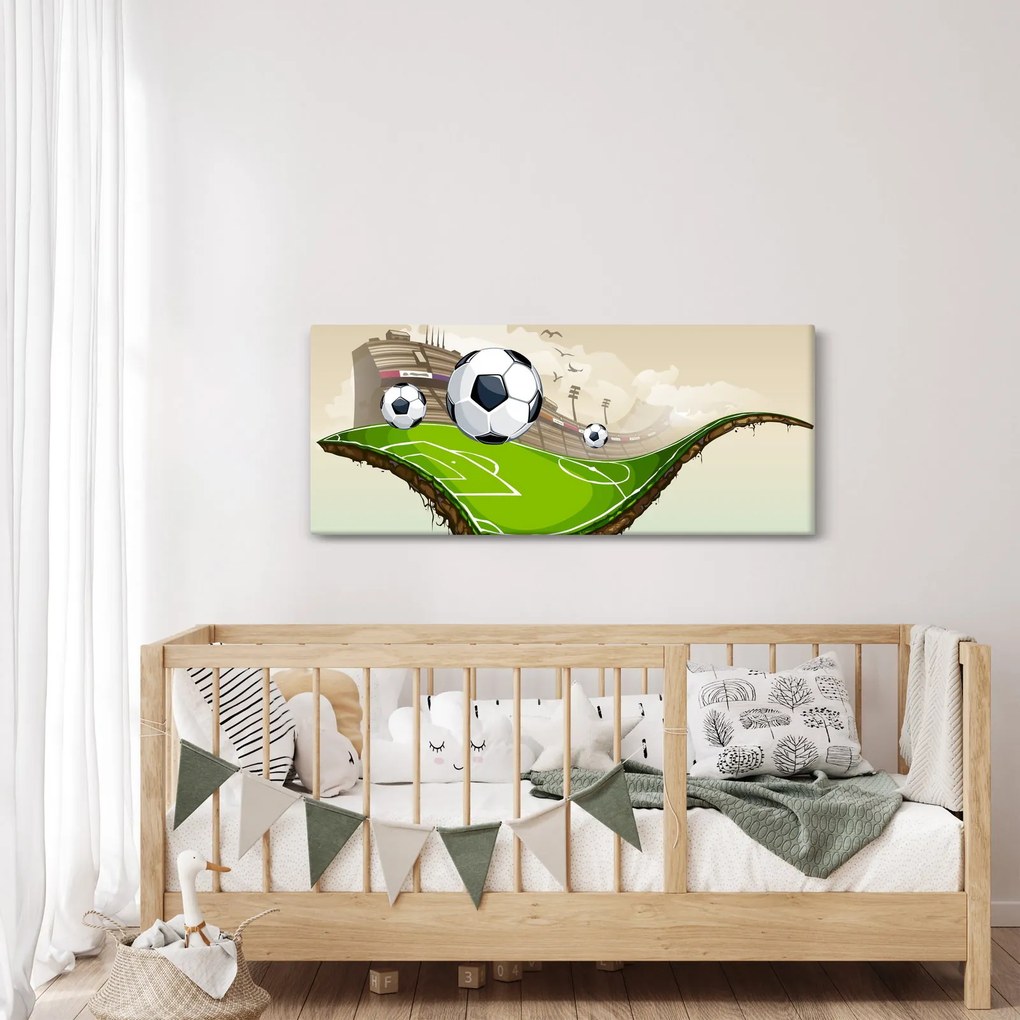 Tablou - Teren de fotbal (120x50 cm)