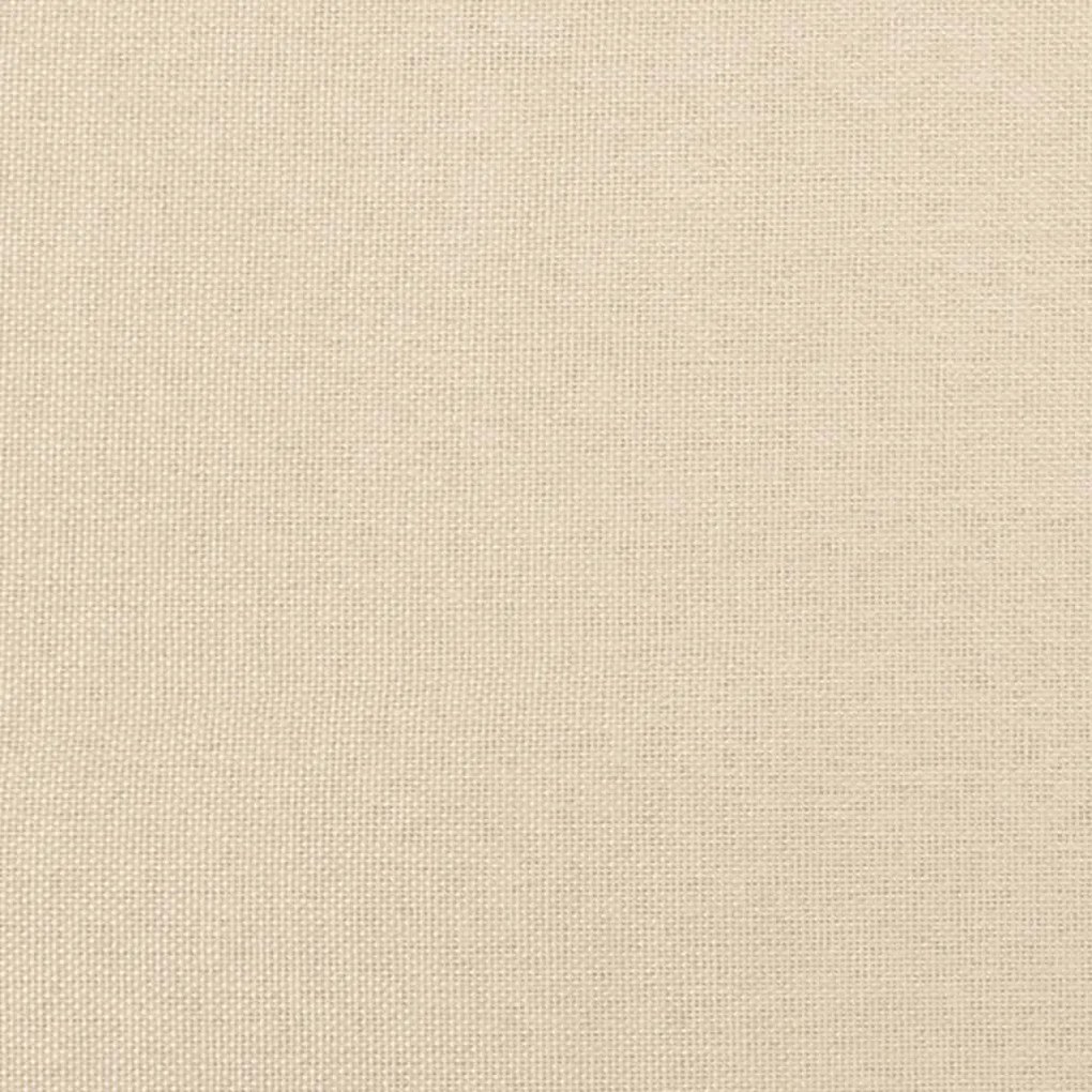Pat box spring cu saltea, crem, 90x190 cm, textil Crem, 35 cm, 90 x 190 cm