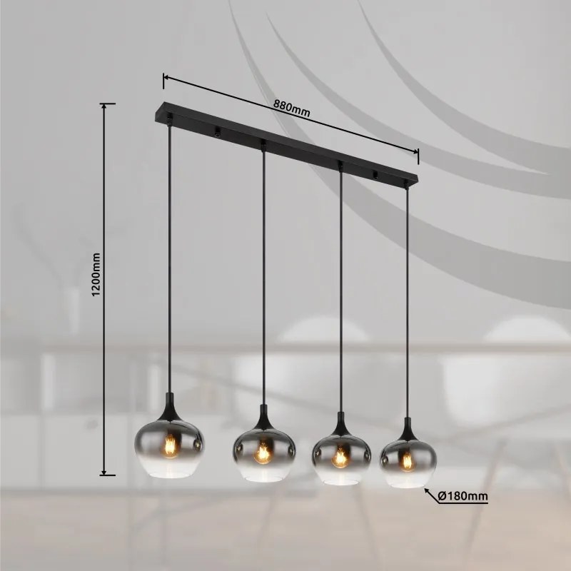 Lustra moderna cu 4 pendule MAXY