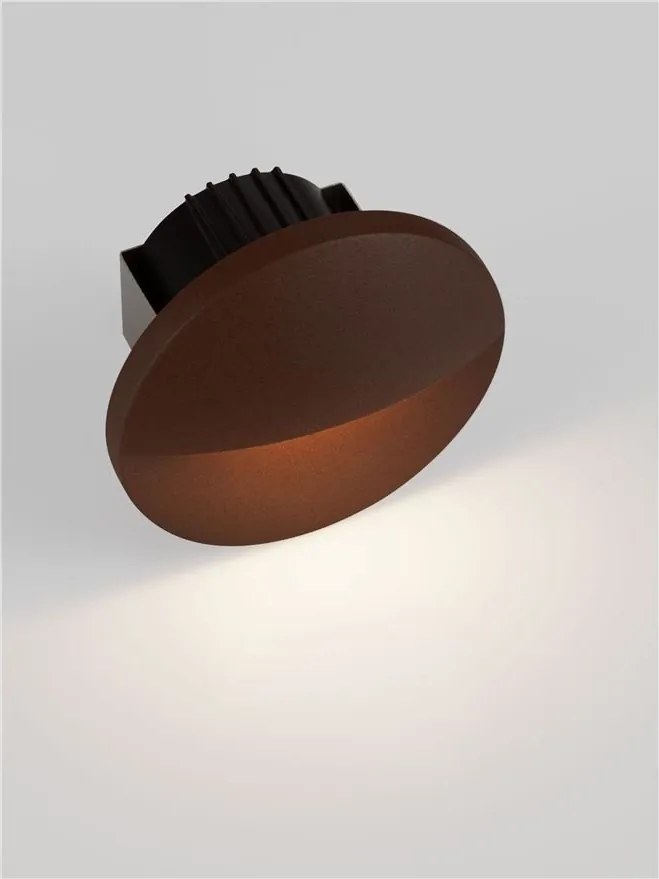 Spot aplicat perete exterior LED 3000K IP65 Toc corten