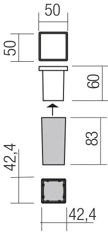 Redo 90041 - Lampă încastrată exterior LED INCAS LED/2,3W/230V IP65