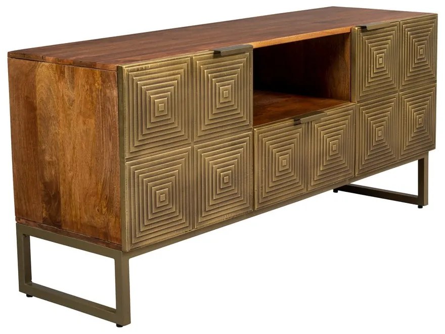 Comodă TV aurie din lemn de mango 40x60 cm Volan – Dutchbone