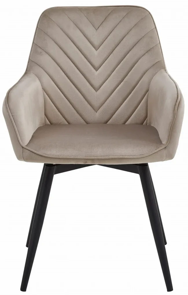 Scaun de masa rotativ NANA360 VELVET, bej