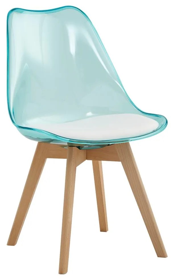 Scaun sufragerie Bralla 2 (transparent + verde + fag + alb) . 1116243