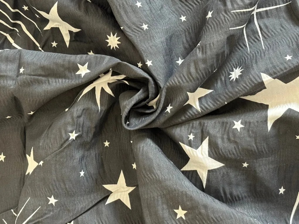 Lenjerie de pat creponata NIGHT SKY BLEND gri Dimensiune lenjerie de pat: 70 x 90 cm | 140 x 200 cm
