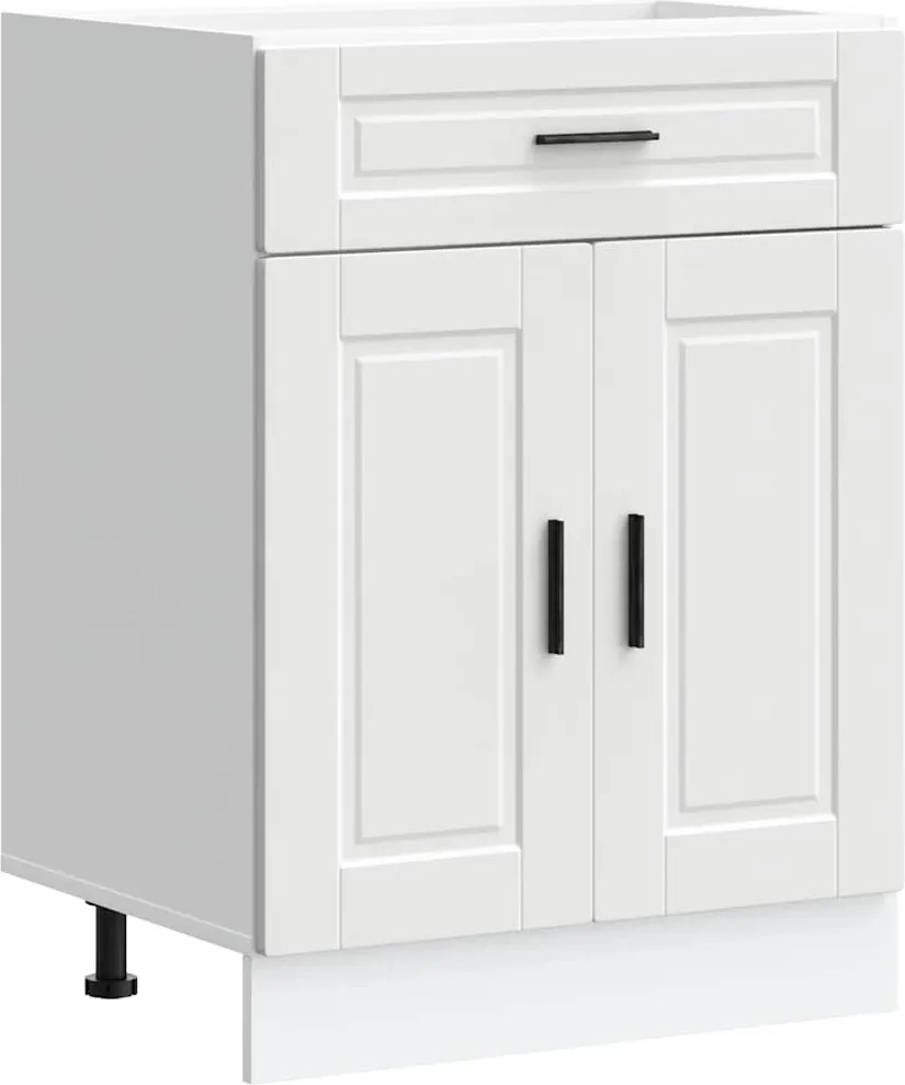 vidaXL Dulap de bază de bucătărie „Porto” din lemn prelucrat alb