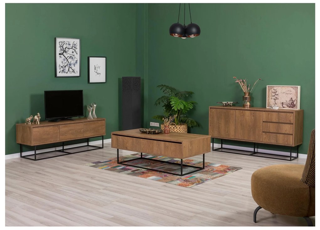 Mobilier living Lexuna 17 (Nuc + Negru). 1089206
