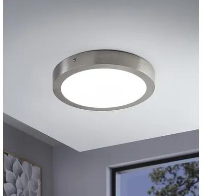 Plafoniera cu LED integrat Eglo Crosslink 21W 2700 lumeni, lumina RGB, Ø300 mm, nichel mat