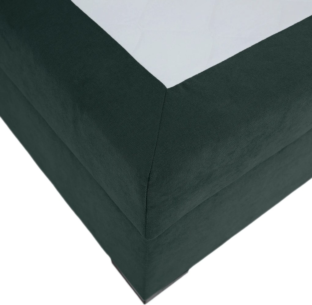 Pat boxspring, 200x200, verde, APRIL