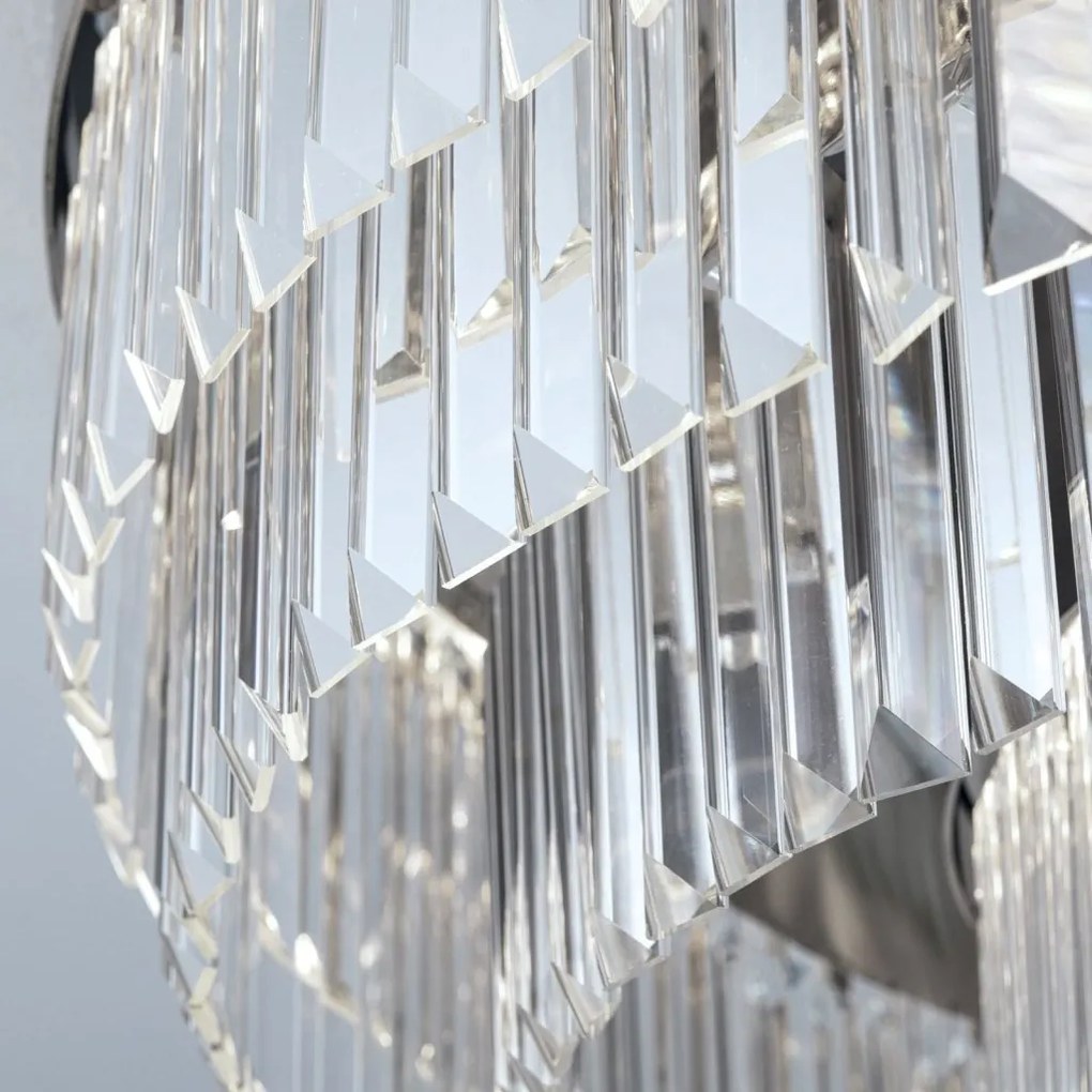 Lustra LED aplicata cristal design elegant lux PRISM D-95cm crom