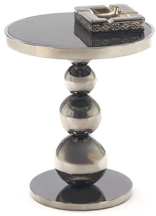 Măsuță de cafea Beady, argint / negru