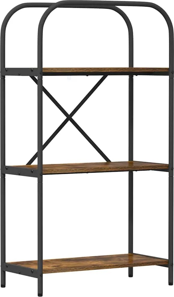 vidaXL Raft pentru cărți Stejar fumuriu 60 x 30 x 109 cm Lemn compozit