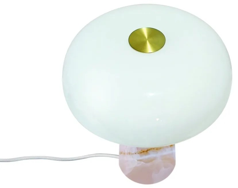 Veioza Design Nordic Minimalist, Jad, Sticla, Glossy Mini roz