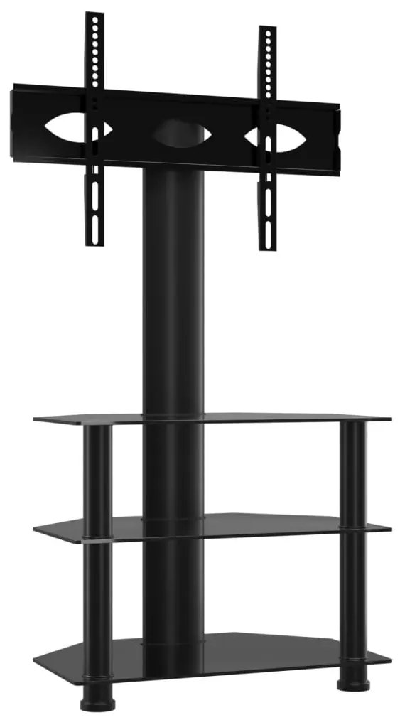 358172 vidaXL Suport TV de colț cu 3 niveluri pentru 32-70 inchi, negru