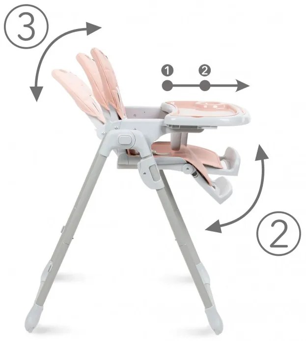 Scaun de masa multifunctional Kidwell BENO - Pink
