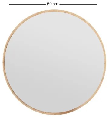 Oglindă de perete OZZE d. 60 cm maro