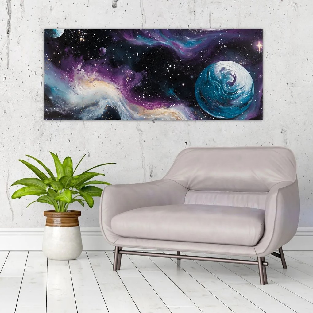 Tablou - Univers pictat (120x50 cm)